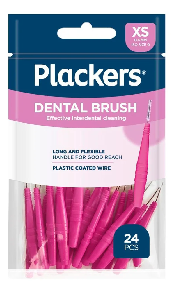 Plackers Dental Brush XS 0,4 mm - 24 stk. v:5325621