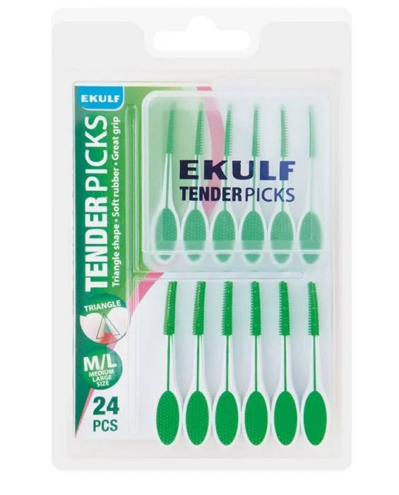 Ekulf Tenderpicks tannstikke grønn str M/L 24 stk v:5846854 Ekulf Tenderpicks tannstikke grønn str M/L 24 stk v:5846854