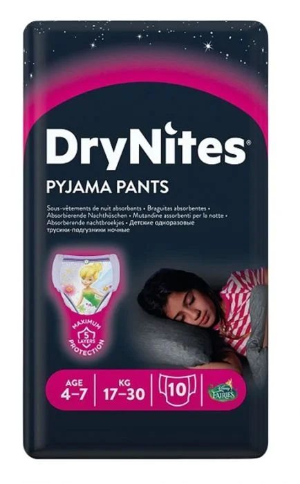 Drynites bleier jente 4-7 år 10stk v:4140049 Drynites bleier jente 4-7 år 10stk v:4140049