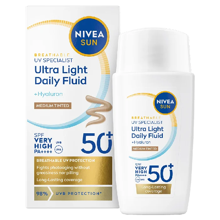 NIVEA Sun UV Fluid Medium Tinted 50+ 40 ml v:3154124 NIVEA Sun UV Fluid Medium Tinted 50+ 40 ml v:3154124