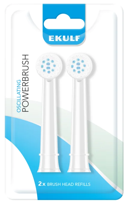 Ekulf PowerBrush White børstehoderefill 2 stk v:5514028 Ekulf PowerBrush White børstehoderefill 2 stk v:5514028