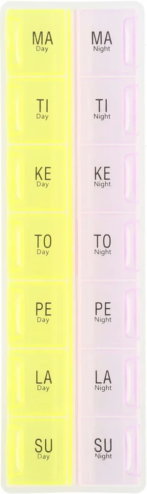 Mineas Pill Box For 7 Days Morning/Evening v:9914939 Mineas Pill Box For 7 Days Morning/Evening v:9914939