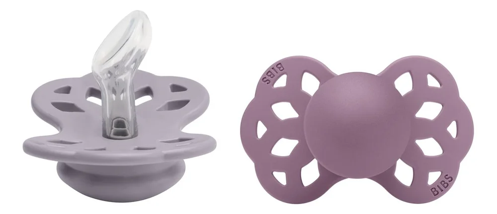 BIBS Infinity Silicone Anatomisk Fossil Grey/Mauve 2 pakk – Flere størrelser v:4438918