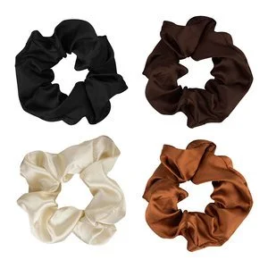 Brushworks Natural Satin Scrunchies 4pcs v:3139151 Brushworks Natural Satin Scrunchies 4pcs v:3139151