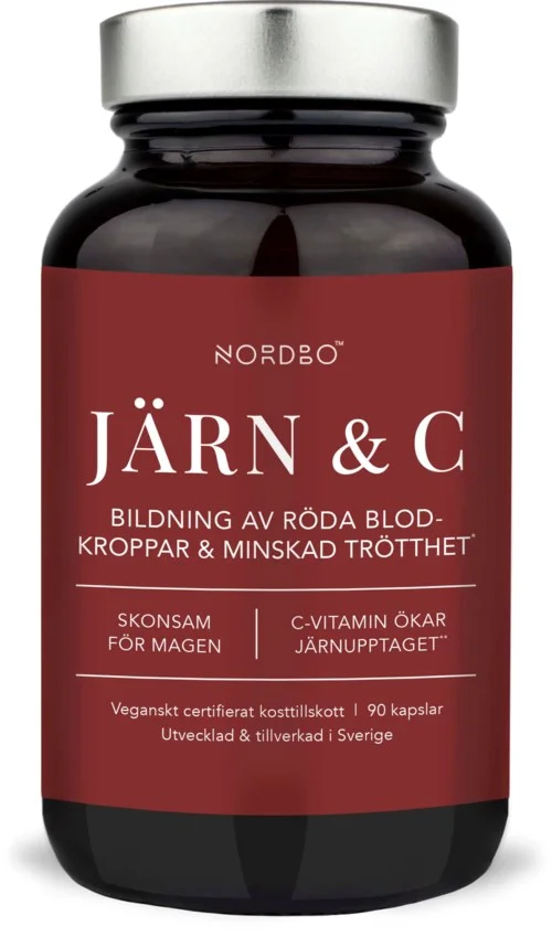 Nordbo Järn & C-vitamin 90 kap v:5232330 Nordbo Järn & C-vitamin 90 kap v:5232330