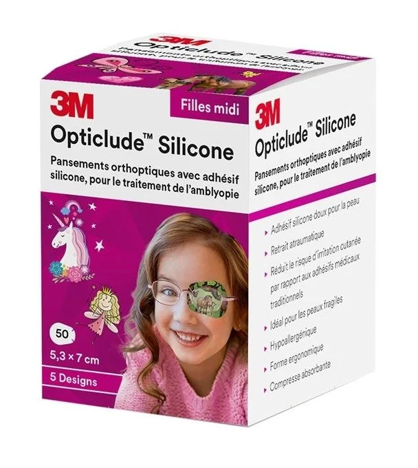 3M Opticlude Silicone øyelapper enhjørning/prinsessemotiv 50 stk v:8760151