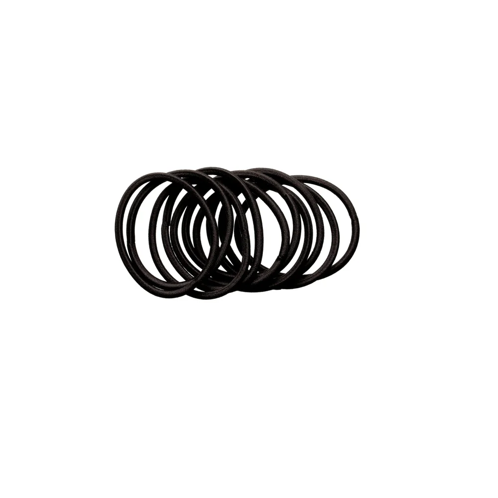 Hair Elastics Black 10 pcs Beauty v:2786601
