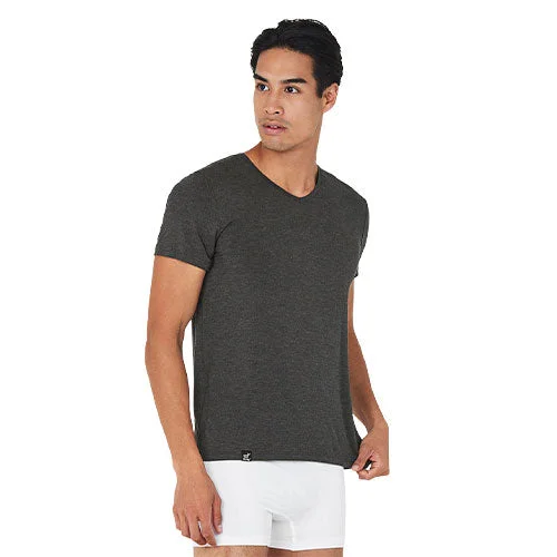 Men’s V-Neck T-Shirt Dark Marl | Str. M v:6460481