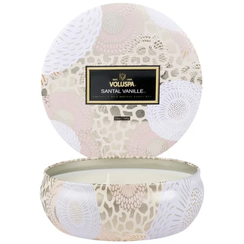 Voluspa Santal Vanille Japonica 3-Wick in Decorative Tin 40h v:3092033