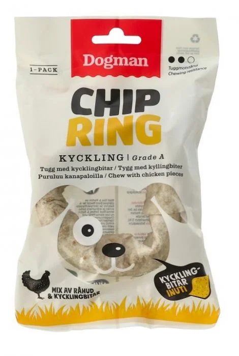 Dogman Chicken Chip ring Hvit M 10cm v:3768826