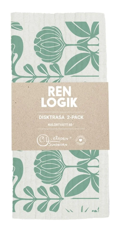 Ren Logik Dish Cloth 2-Pack Green/Yellow 40 g v:1232453 Ren Logik Dish Cloth 2-Pack Green/Yellow 40 g v:1232453