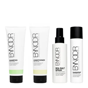 ByNoor Pure Volume Shampoo 250ml, Pure Volume Conditioner 250ml, Sea Salt Spray 150ml & Hairspray Strong Hold 300ml v:3161332