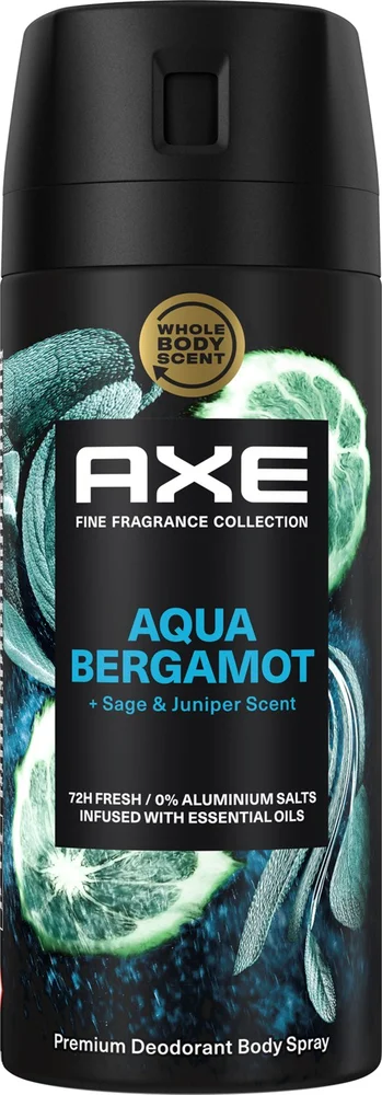 Axe 72h Fine Fragrance Aqua Bergamot Deodorant Bodyspray 150 ml v:6256039