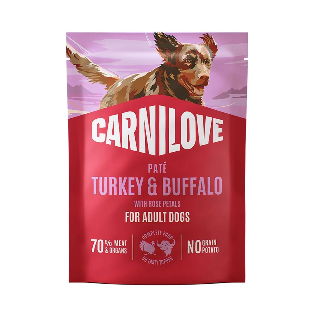 Carnilove Pouch Pate våtfôr m. bøffel & roseblader – 300 g v:2070723 Carnilove Pouch Pate våtfôr m. bøffel & roseblader – 300 g v:2070723