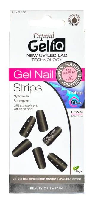 Depend Gel iQ Nail Strips Black Mesh Cat Eye – 24 stk. v:3431665 Depend Gel iQ Nail Strips Black Mesh Cat Eye – 24 stk. v:3431665
