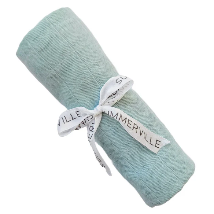 Summerville Muslin babyteppe ice blue 1 stk v:8058652 Summerville Muslin babyteppe ice blue 1 stk v:8058652