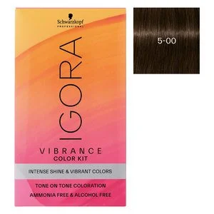 Schwarzkopf Professional Igora Vibrance Color Kit 5-00 Light Brown Natur Extra v:7643090