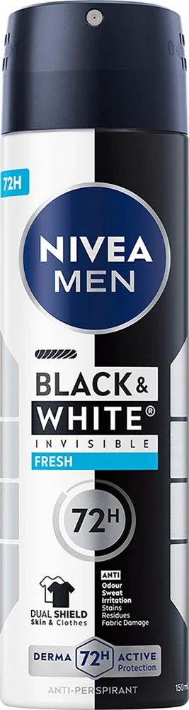NIVEA MEN Antiperspirant Deo Black & White Fresh Spray 150 ml v:8756975