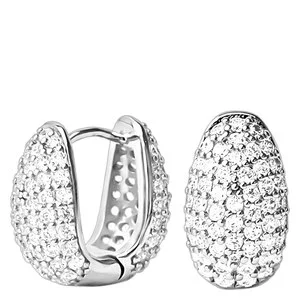 Muli Collection Elysian Pave Huggies Silver v:4671785 Muli Collection Elysian Pave Huggies Silver v:4671785
