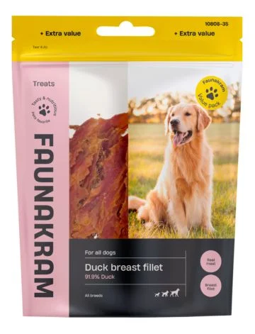 Faunakram hundesnack m. andebrystfilet, valuepack – 300 g. v:8090591 Faunakram hundesnack m. andebrystfilet, valuepack – 300 g. v:8090591