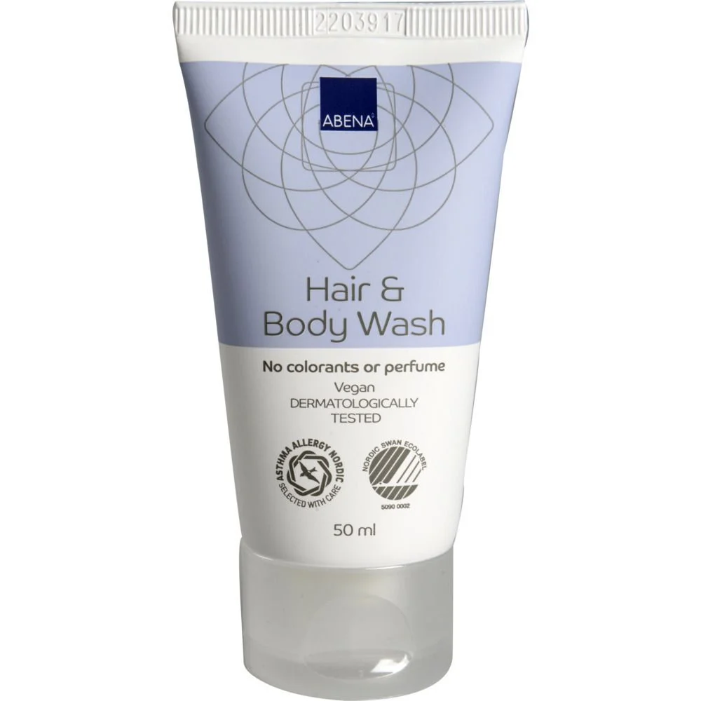 Abena Hår og bodyshampoo – 50 ml v:6476635 Abena Hår og bodyshampoo – 50 ml v:6476635