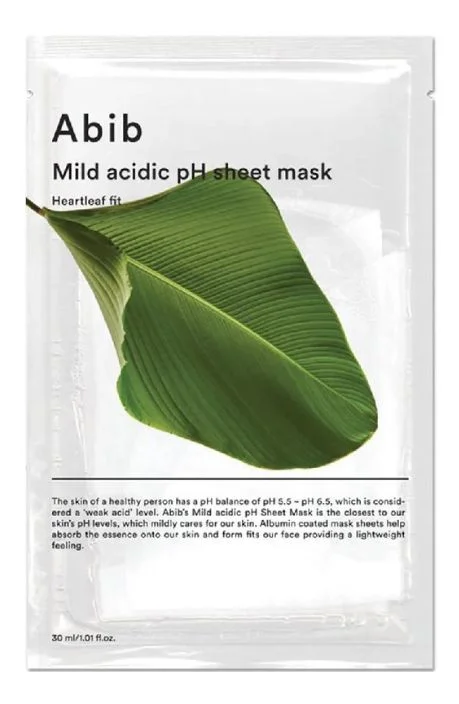 Abib Mild acidic pH Sheet Mask Heartleaf Fit – 30 ml. v:9456023