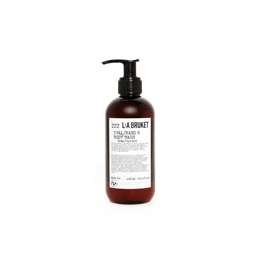 222 Hand & Body Wash Spruce 240 ml – L:A BRUKET v:2768404 222 Hand & Body Wash Spruce 240 ml – L:A BRUKET v:2768404