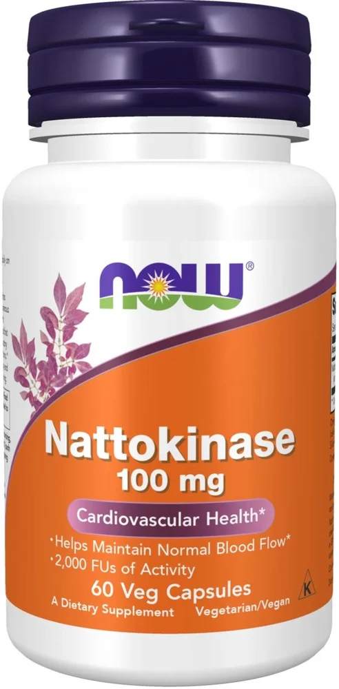 NOW Nattokinase 100 Mg 60 stk v:7315953 NOW Nattokinase 100 Mg 60 stk v:7315953