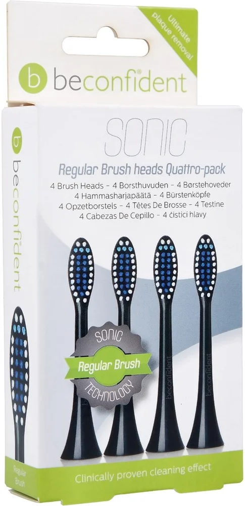 Beconfident Twin pack Beconfident Sonic tootbrush heads. Black v:3022256 Beconfident Twin pack Beconfident Sonic tootbrush heads. Black v:3022256