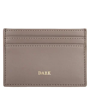 DARK Leather Card Holder Nappa Taupe v:7964974