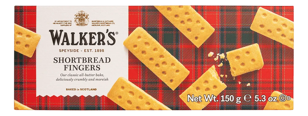 WALKERS Skotske WALKERS Shortbread Fingers 32% smør – 150 g. v:8481283 WALKERS Skotske WALKERS Shortbread Fingers 32% smør – 150 g. v:8481283