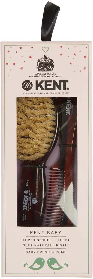 Kent Brushes Soft Natural Bristle Baby Brush and Comb Set v:3327700 Kent Brushes Soft Natural Bristle Baby Brush and Comb Set v:3327700