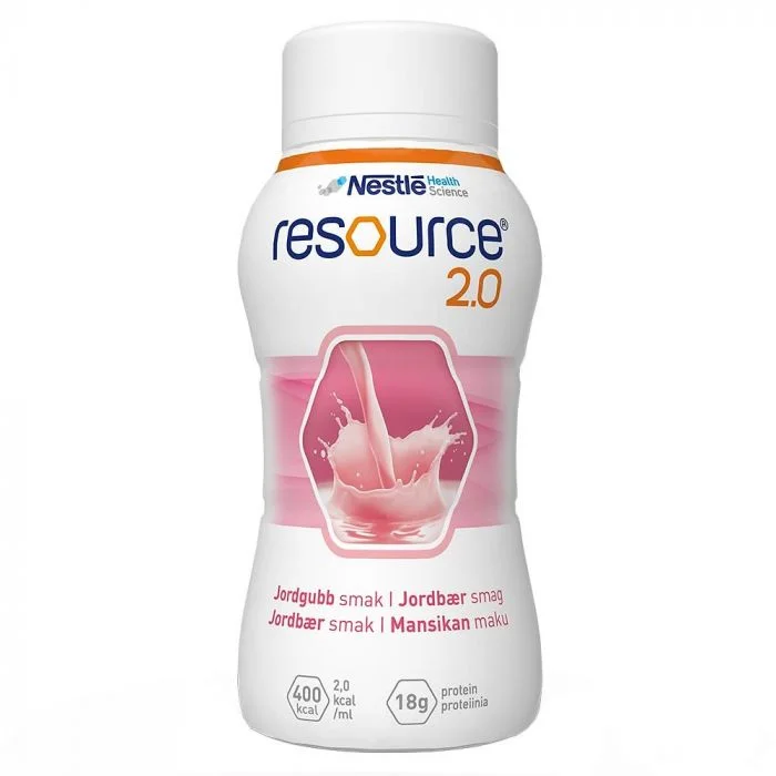 Nestlé Resource 2,0 Jordbær 4X200ml v:6636901 Nestlé Resource 2,0 Jordbær 4X200ml v:6636901