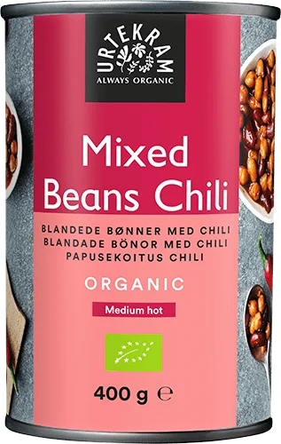 Urtekram Chili Bønner Mix Ø – 400 g v:8597073 Urtekram Chili Bønner Mix Ø – 400 g v:8597073