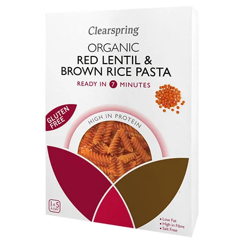 Røde Linser & Brun Ris Fusilli Økologisk Glutenfri v:9421045