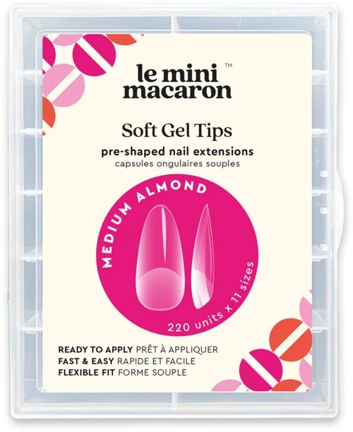 Le Mini Macaron Le Gel Soft Gel Tips Medium Almond Medium v:9431808