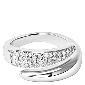 Muli Collection Adjustable Duo Zirconia Ring Silver v:9994699