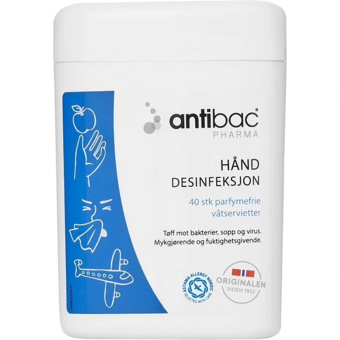 Antibac Hånddesinfeksjonsservietter v:3720248