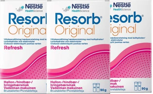 Resorb Fluid Replacement Raspberry Flavour 90g x3 v:4896233