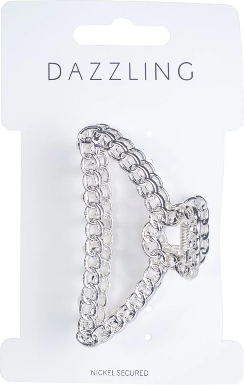 Dazzling Colored Hair Clip Silver v:8704296