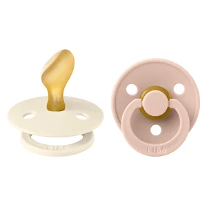 BIBS Pacifier Colour Latex Anatomical Ivory/Blush Size 2 2pcs v:8050053