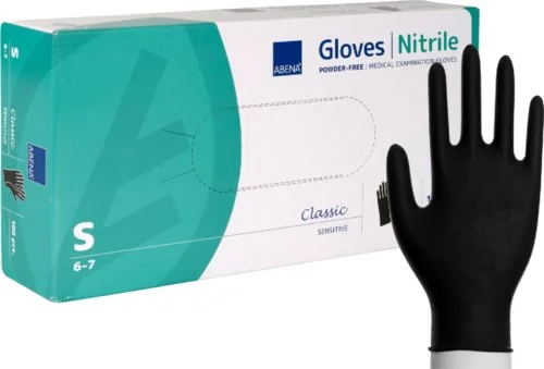 ABENA Nitrilhandske Black 100-pack Small v:7833338