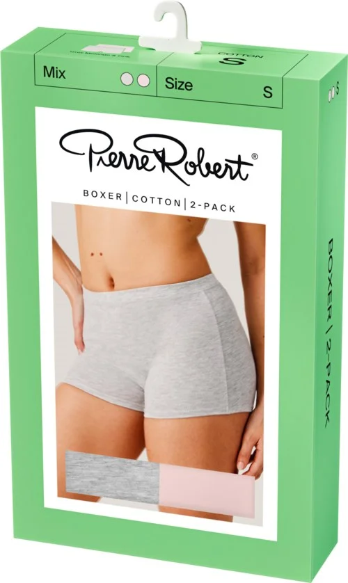 Pierre Robert Boxer Cotton X2 Women Grey & Pink XXL v:2744834