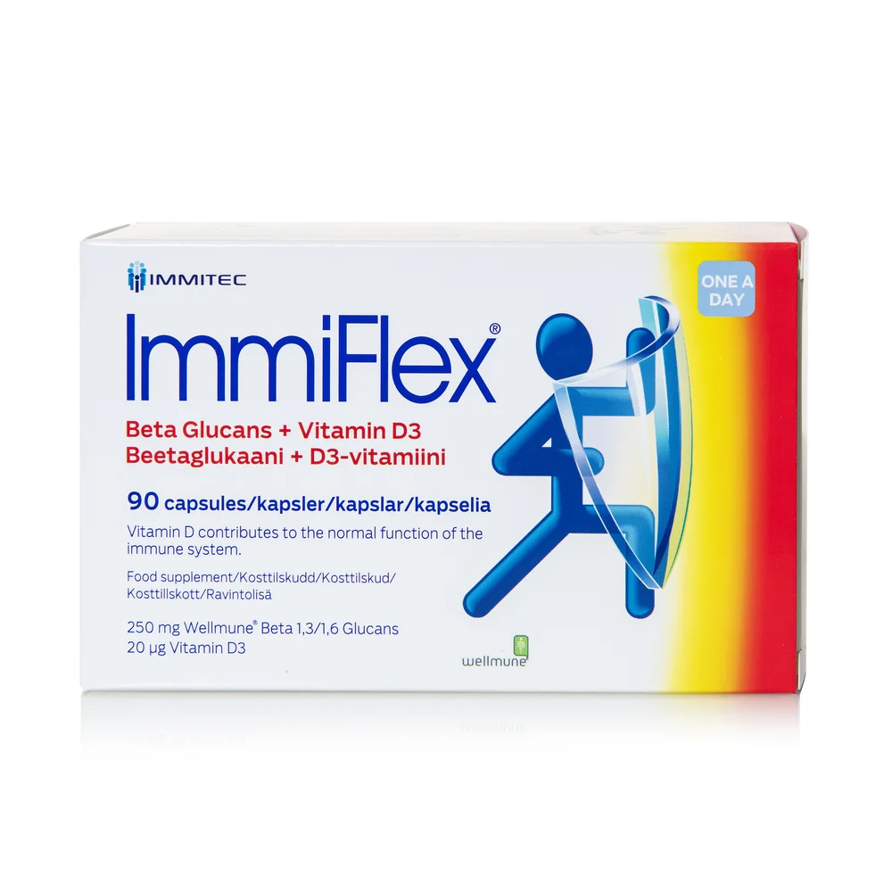 ImmiFlex Beta Glucans + Vitamin D3 90kpsl v:2776748