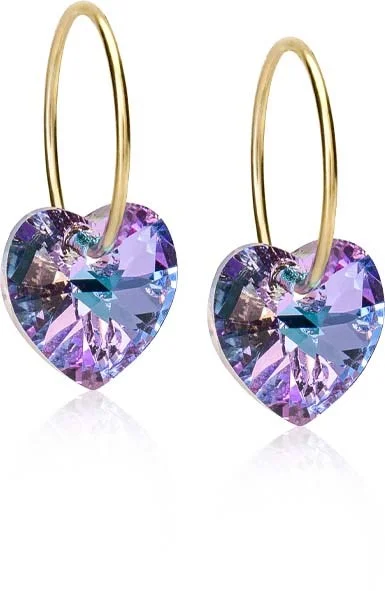 Blomdahl GT Ear Ring 14 mm, Heart 10 mm Lilac v:7485828 Blomdahl GT Ear Ring 14 mm, Heart 10 mm Lilac v:7485828