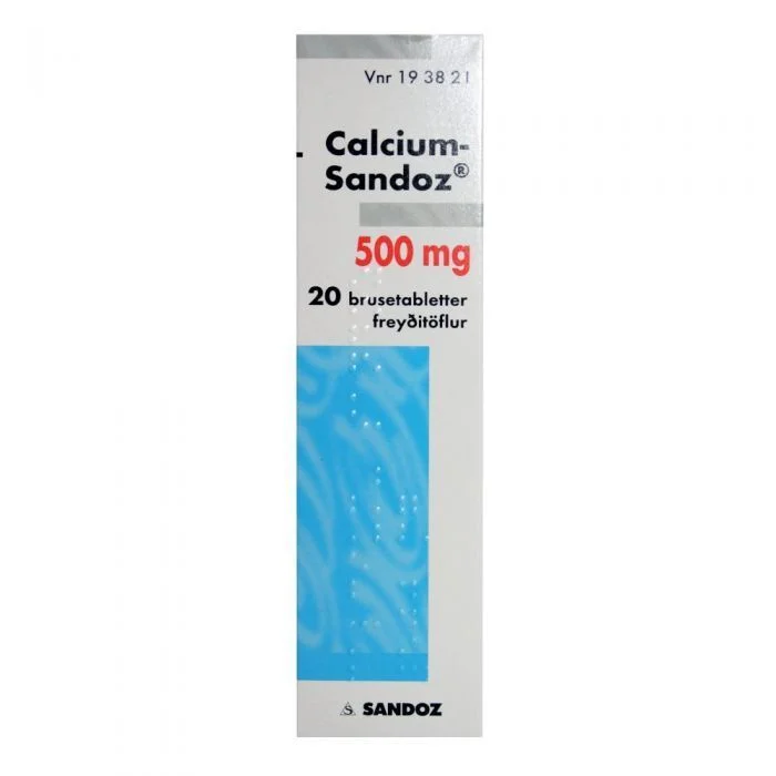 Calcium-Sandoz brusetabletter 500 mg v:1779811 Calcium-Sandoz brusetabletter 500 mg v:1779811