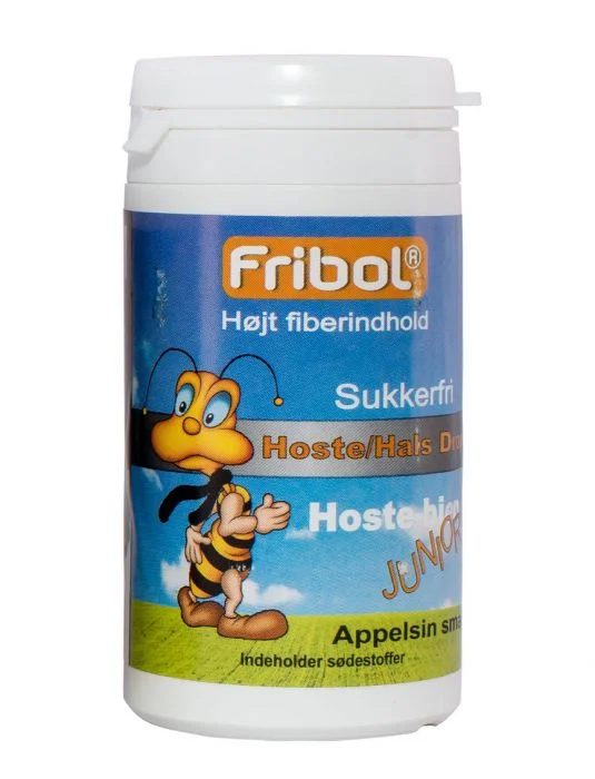 Fribol Sukkerfrie Hoste/Hals Drops Junior Appelsin 60g v:2002549