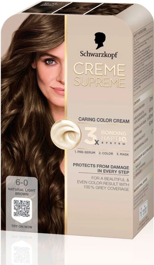 Schwarzkopf Creme Supreme 6-0 Natural Light Brown v:6139446