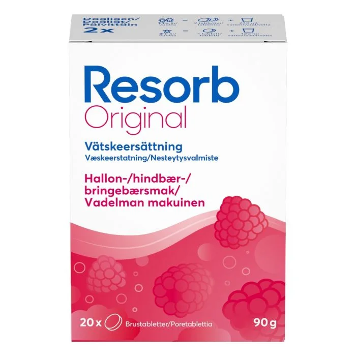 Nestlé Resorb Brusetabletter Bringebær 20stk v:2719389 Nestlé Resorb Brusetabletter Bringebær 20stk v:2719389