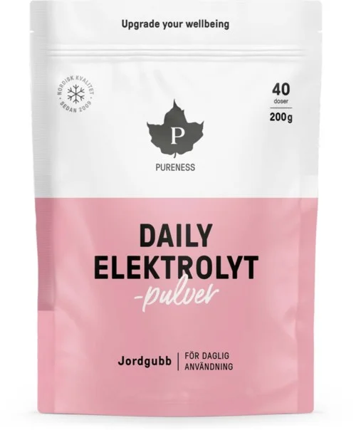 Pureness Daily Elektrolytpulver Jordgubb 200 g v:3313079 Pureness Daily Elektrolytpulver Jordgubb 200 g v:3313079